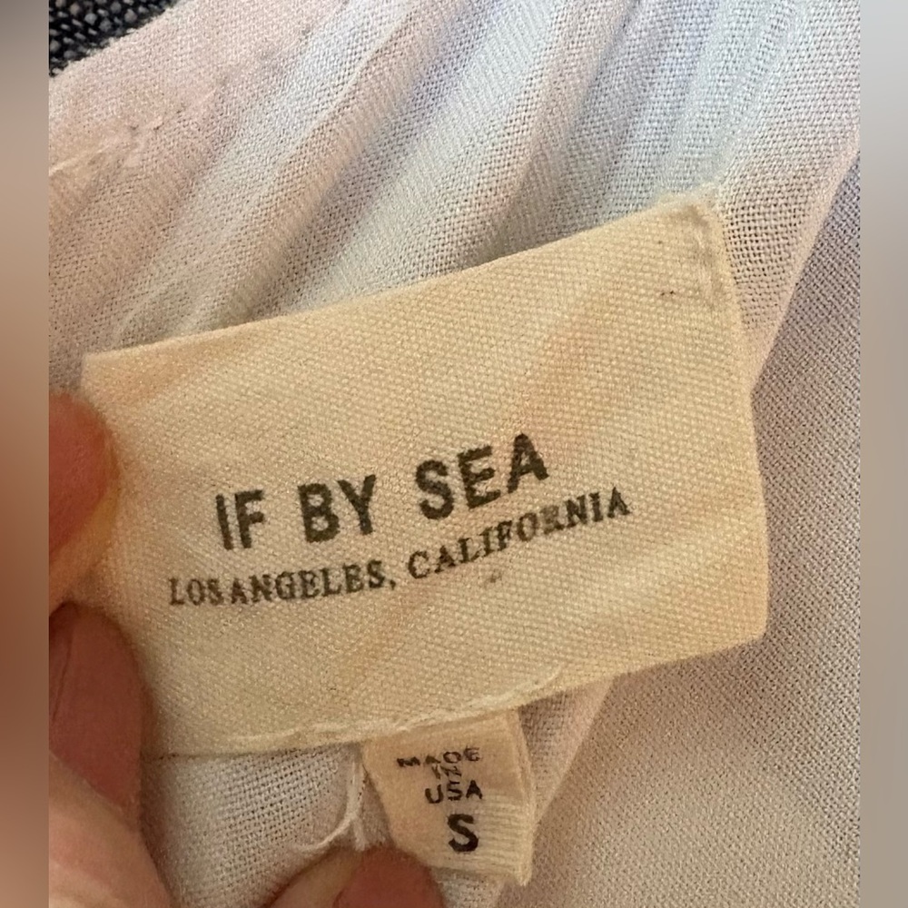 If By Sea (Anthro) Gingham Tie-Waist Jumpsuit w Wide Leg Silhouette & Sash Sz S - Picture 2 of 11